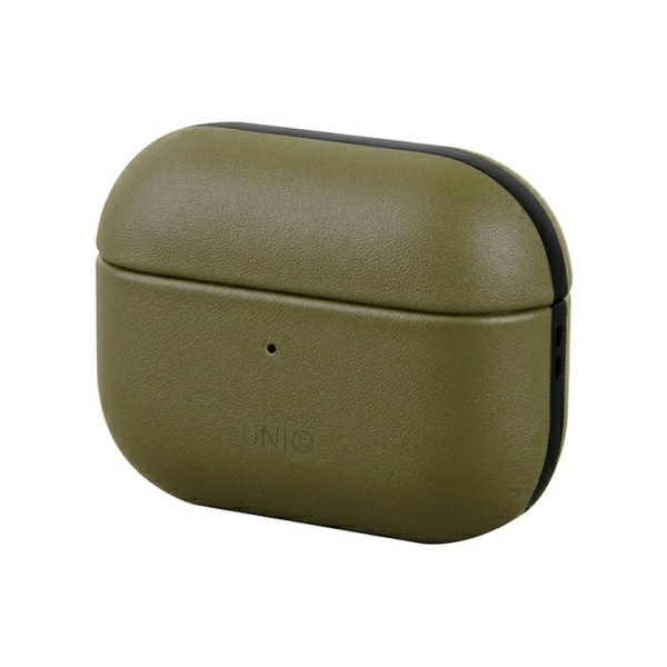 Кожаный чехол Uniq Terra Genuine Leather для AirPods Pro, цвет Оливковый (AIRPODSPRO-TERPIN)