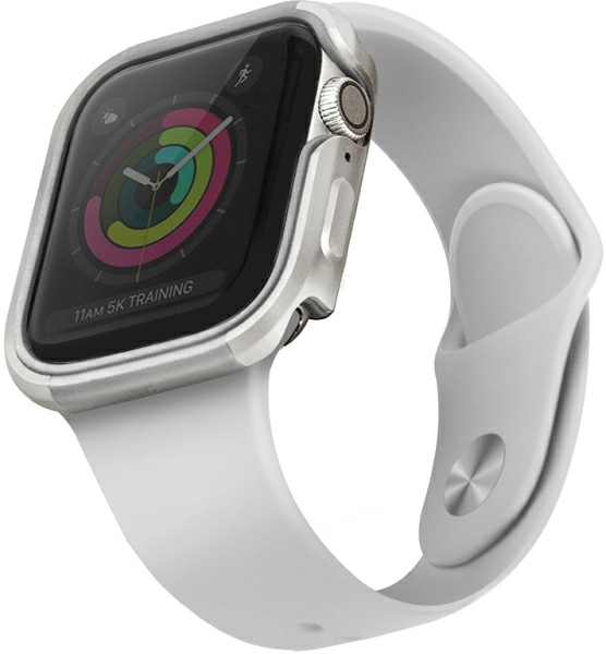 Чехол Uniq Valencia для Apple Watch 44 мм, цвет Серебристый (44MM-VALSIL)