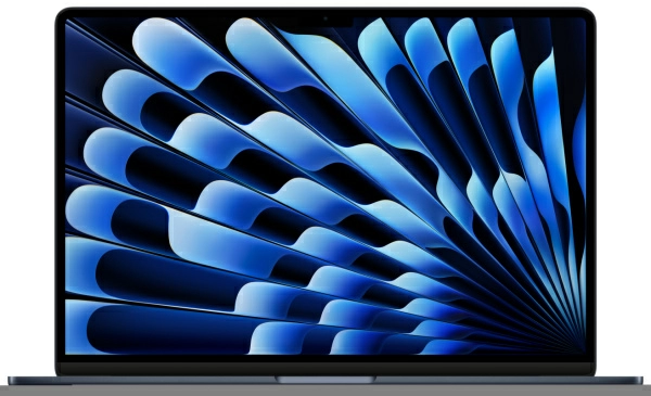 Ноутбук Apple MacBook Air 15" (M3, 8C CPU/10C GPU, 2024), 8 ГБ, 512 ГБ SSD, «полуночный черный» (MRYV3)