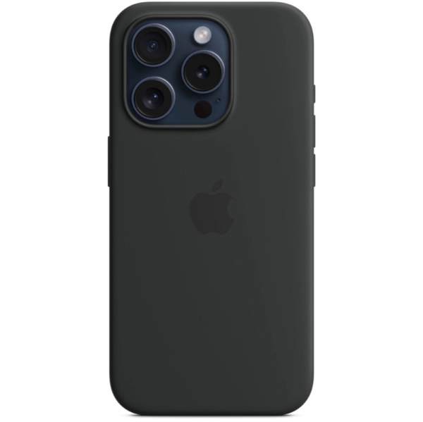 Чехол Silicone Case MagSafe для iPhone 15 Pro Black, Черный