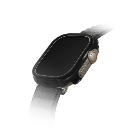 Чехол Uniq Valencia aluminium для Apple Watch 49 mm (Ultra), цвет черный (49MM-VALBLK)