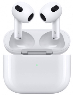 Apple AirPods 3 (2021) с беспроводным зарядным футляром MagSafe,White, белый