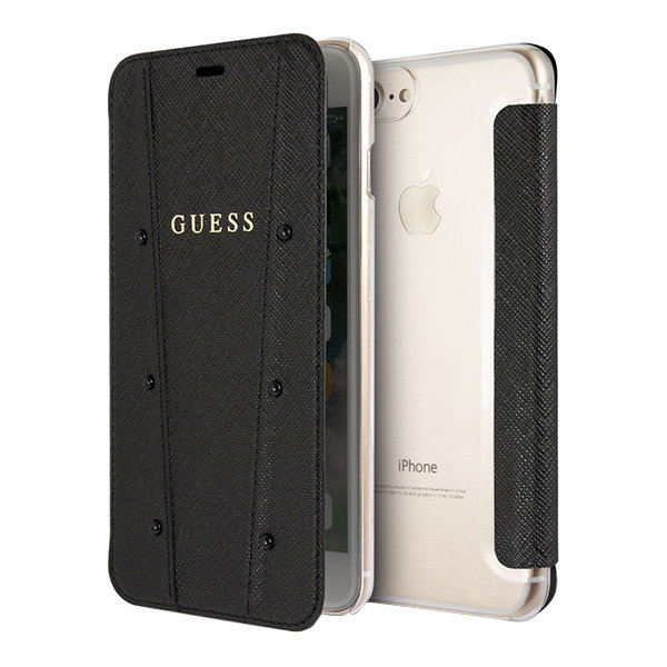 Чехол Guess для iPhone 7 Plus/8 Plus KAIA collection Booktype Black, цвет Черный (GUFLBKI8LKASABK)