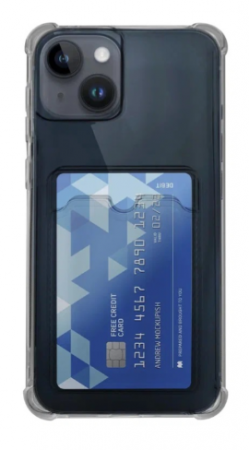 Чехол Card Pocket Case для iPhone 14 Clear, цвет Прозрачный