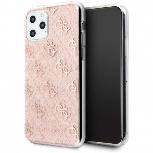 Чехол CG Mobile Guess 4G collection Hard PC/TPU для iPhone 11 Pro, цвет Блестящий розовый (GUHCN58PCU4GLPI)