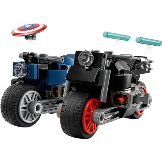 Конструктор LEGO Super Heroes - Черная вдова и Капитан Америка на мотоциклах (76260)