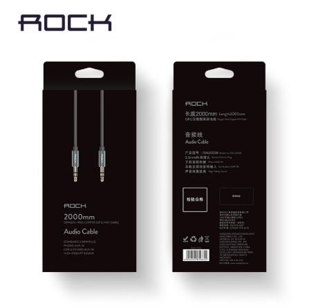 Кабель AUX 3.5mm Rock Audio Cable 1000 mm tarnish