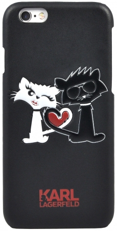 Чехол Karl Lagerfeld Choupette in love Hard 6/6S Black