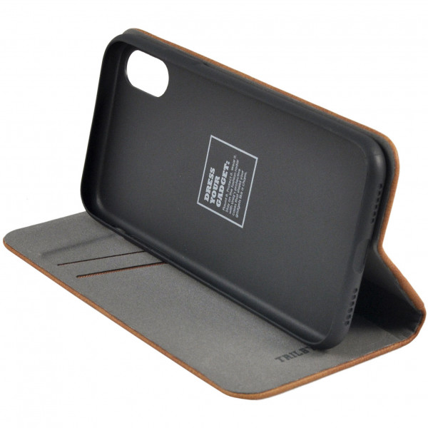 Чехол-книжка Uniq Trilby для iPhone X/XS, цвет Коричневый (IPXGAR-TRICML)