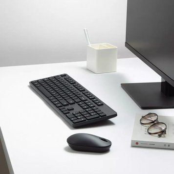 Клавиатура и мышка беспроводная Xiaomi Mijia Wireless Set 2 WXJS02YM Black RU+ENG