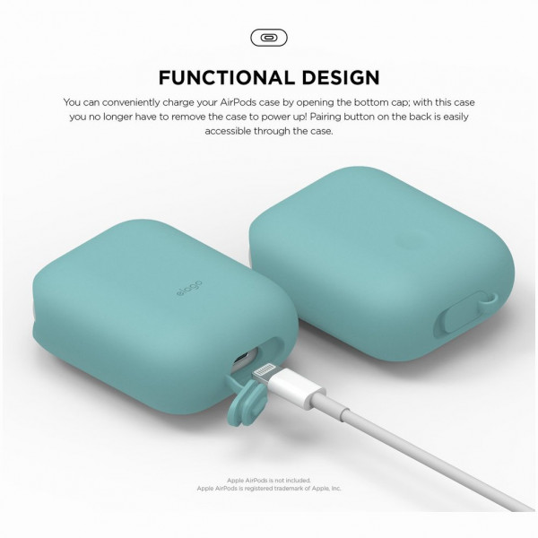 Водонепроницаемый чехол Elago Waterproof Case для AirPods, цвет "Коралловый синий" (EAPWF-BA-CBL)