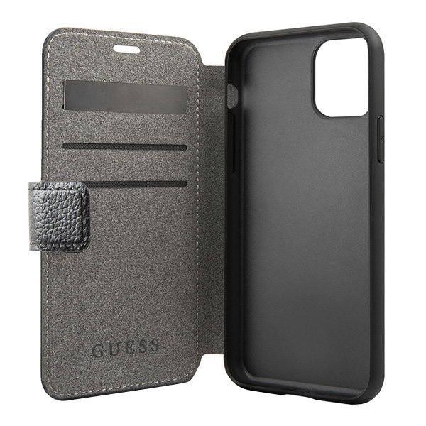 Чехол Guess для IPhone 11 Pro Max Iridescent Booktype PU Black/Black, цвет Черный (GUFLBKSN65IGLBK)
