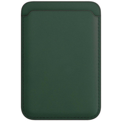 Магнитный картхолдер Apple iPhone Leather Wallet MagSafe (темно-зеленый)