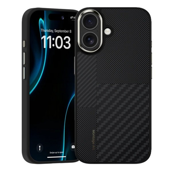 Усиленный чехол Benks Montage ArmorPro Case built with Kevlar® для iPhone 17, цвет черный
