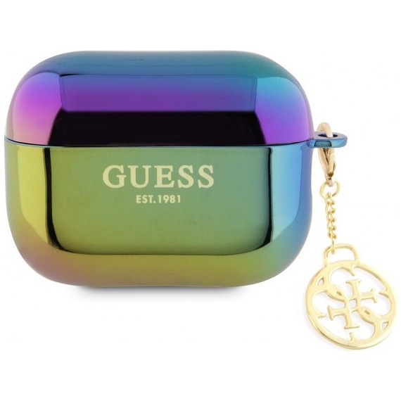 Чехол Guess PC/TPU with 4G Charm Iridescent для AirPods Pro 2, цвет Черный (GUAP2HPLIGEK)