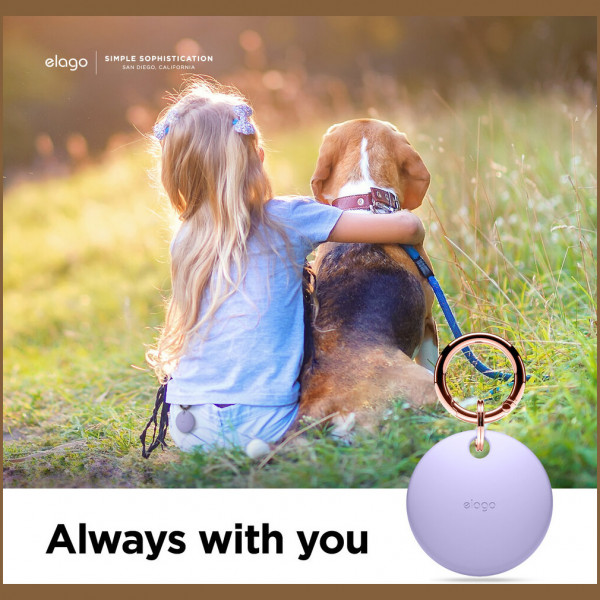 Чехол с карабином Elago AirTag Basic Case для AirTag, цвет Лавандовый (EATSC-BA-LV)