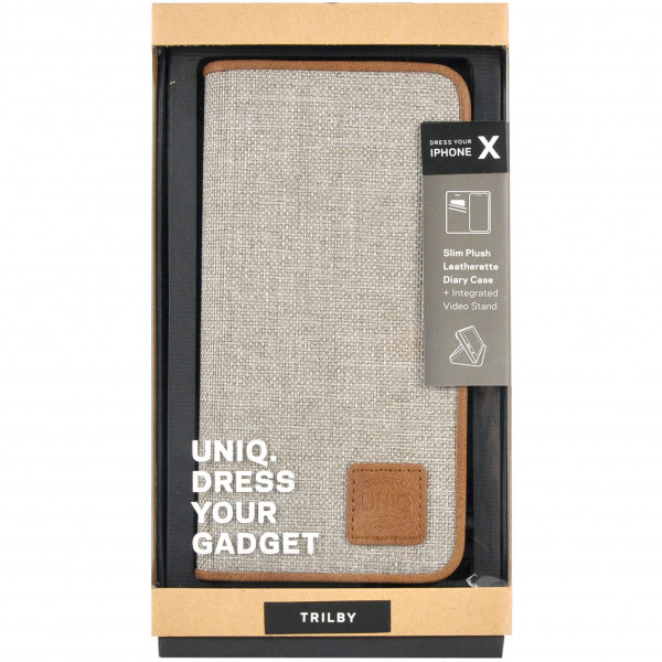 Чехол-книжка Uniq Trilby для iPhone X/XS, цвет Коричневый (IPXGAR-TRICML)