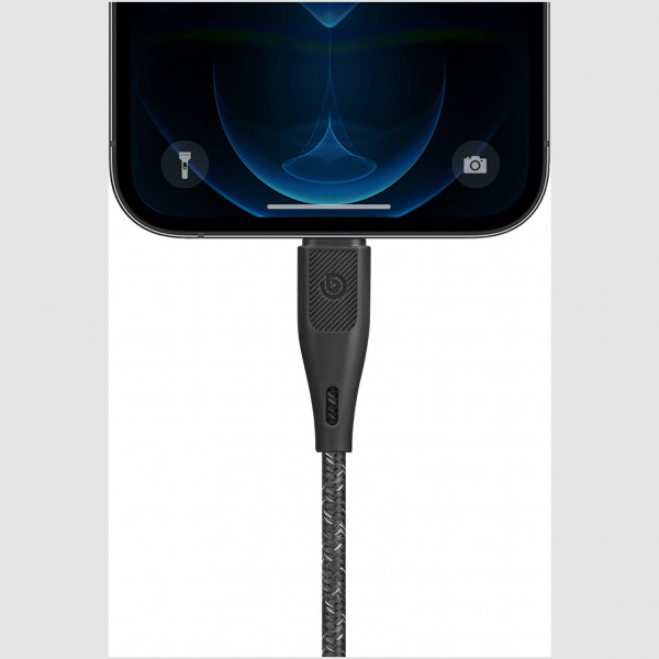 Кабель EnergEA Bazic GoCharge USB-C to Lightning MFI C94 1.2 м, цвет Черный (CBL-GCCL-BLK120)