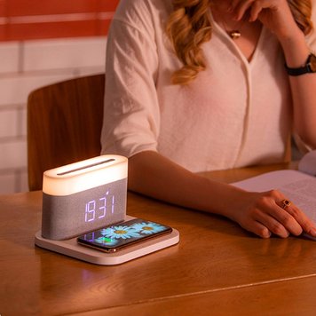Ночник с беспроводной зарядкой и будильником Xiaomi VFZ Led Lamp Wireless Charger White (C-WCLL-C01)