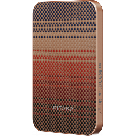 Беспроводное зарядное устройство Pitaka Power Bank Qi2 5000 мАч, Sunset