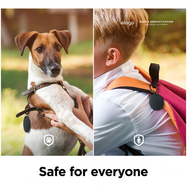 Чехол с карабином Elago AirTag Basic Case для AirTag, цвет Черный (EATSC-BA-BK)