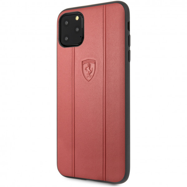 Чехол CG Mobile Ferrari Stamped logo Embossed lines Hard Leather для iPhone 11 Pro Max, цвет Красный (FEO3DHCN65RE)