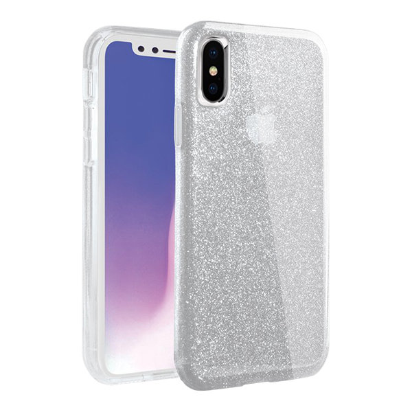 Чехол Uniq Clarion Tinsel для iPhone XS Max, цвет Серебристый (IP6.5HYB-CLRNTCLR)