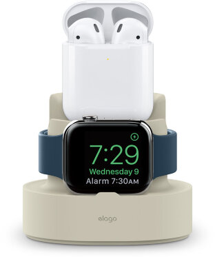 Стенд Elago DUO MINI (Airpods 1&2/Apple Watch/iPhone) Classic white