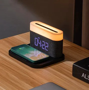 Ночник с беспроводной зарядкой и будильником Xiaomi VFZ Led Lamp Wireless Charger Black (C-WCLL-C02)