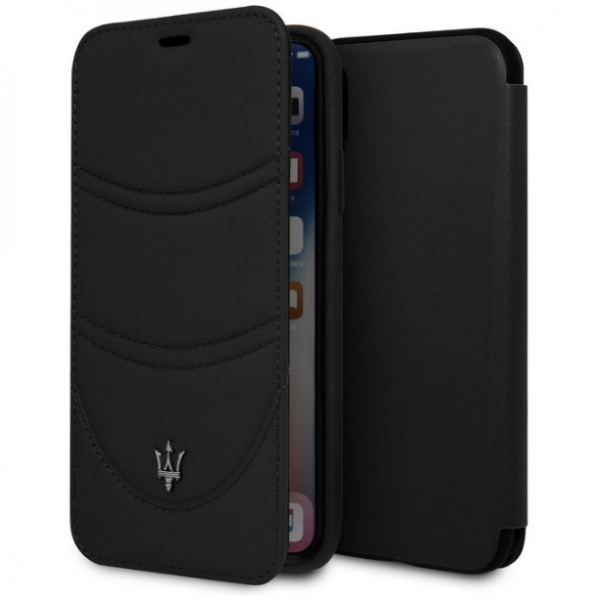 Чехол-книжка CG Mobile Maserati Granlusso origins Booktype Leather для iPhone X/XS, цвет Черный (MAGROFLBKPXBK)