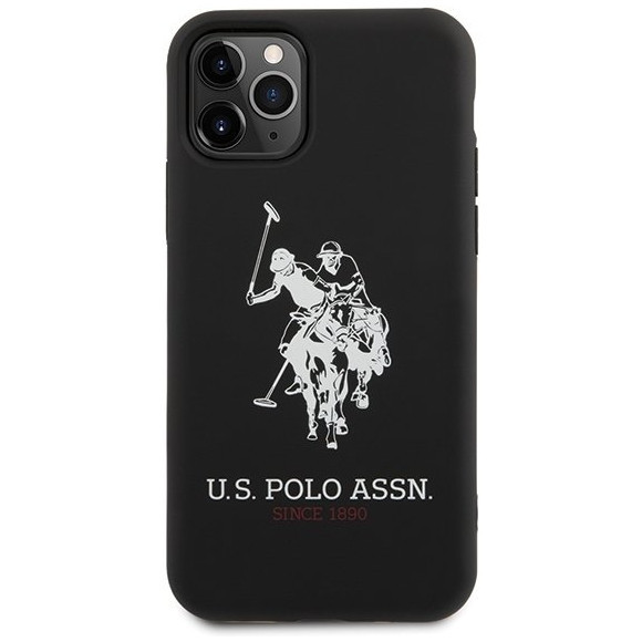 Чехол CG Mobile U.S. Polo Assn Liquid silicone Big horse Hard для iPhone 11 Pro Max, цвет Черный (USHCN65SLHRBK)