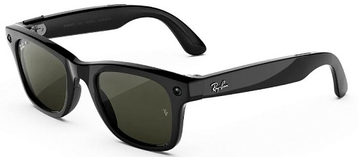 Умные очки Ray Ban Meta Wayfarer (Gen3) размер L, Shiny Black/Green Lenses