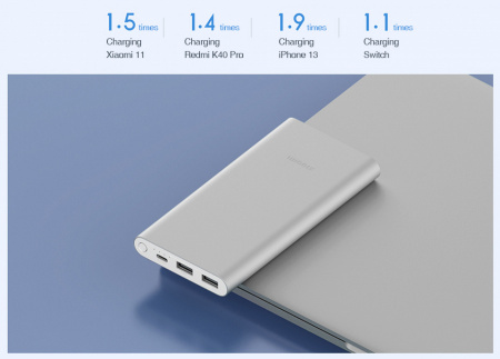 Внешний аккумулятор Xiaomi Power Bank 3 22.5W 10000 mAh, Silver (PB100DZM)