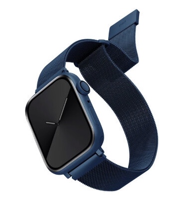 Ремешок Uniq Dante Strap Mesh Steel для Apple Watch 49/45/44/42 мм, цвет Синий (45MM-DANCBLU)