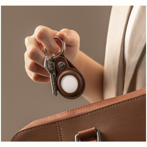 Чехол Uniq Domus Leatherette для AirTag, Коричневый (AIRTAG-DOMBWN)