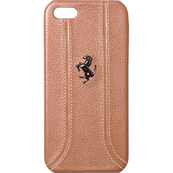 Чехол Ferrari FF-Collection Hard для iPhone 5/5S/SE Brown, цвет коричневый (FEFFHCP5KA)