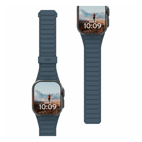 Ремешок силиконовый UAG Pathfinder Silicone для Apple Watch 49/45/44/42 мм Dune/Cloud Blue (194161118051)
