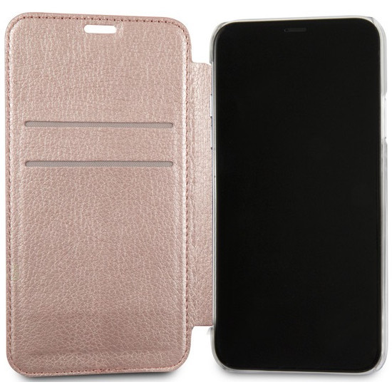 Чехол-книжка CG Mobile Guess Studs&Sparkles Booktype/Snowflakes для iPhone X/XS, цвет Розовый (GUFLBKPXSTUPI)