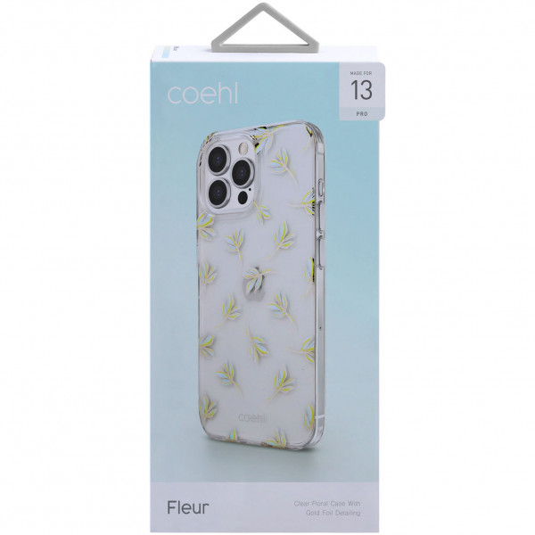 Чехол Uniq COEHL Fleur для iPhone 13 Pro, цвет Голубой (IP6.1PHYB(2021)-FLRBLU)