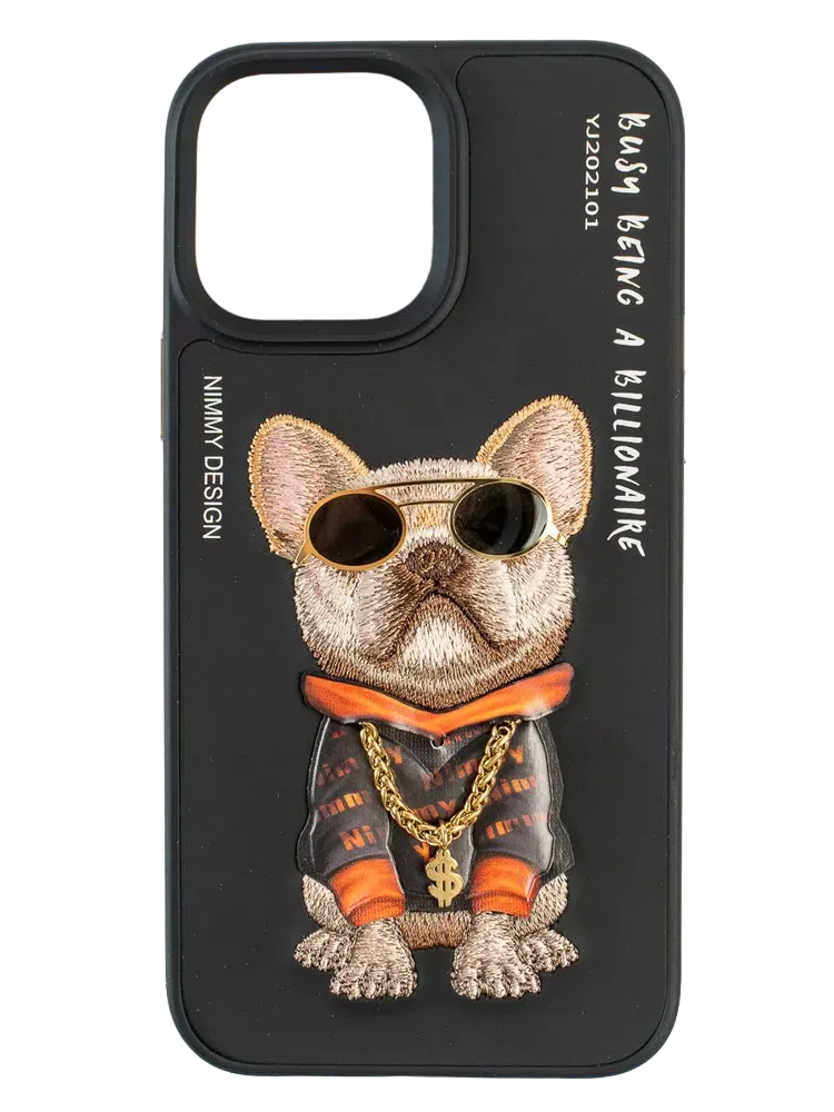 Чехол Nimmy Cool Glasses для iPhone 13 Pro, Black Little Rich Tycoon