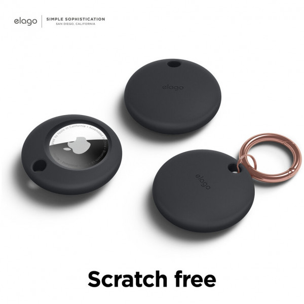 Чехол с карабином Elago AirTag Basic Case для AirTag, цвет Черный (EATSC-BA-BK)