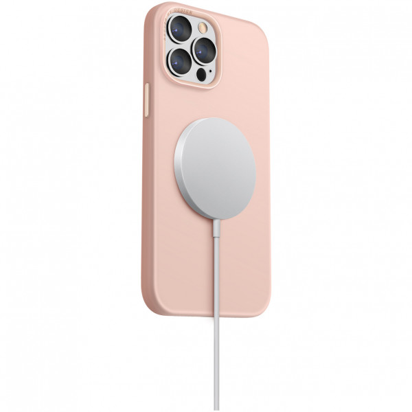 Чехол Uniq Lino Magsafe для iPhone 13 Pro, цвет Розовый (IP6.1PHYB(2021)-LINOHMPNK)