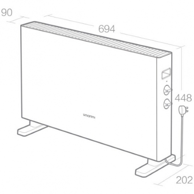 Умный обогреватель Xiaomi Smartmi Electric Heater 1S (DNQ04ZM), White