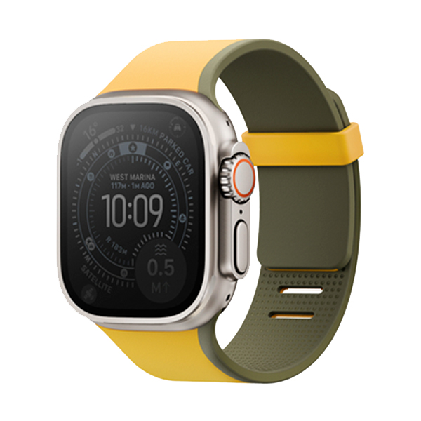 Ремешок Uniq Revix IV reversible Magnetic Canary Yellow/Deep Forrest для Apple Watch 49/46/45/44 mm