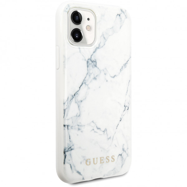 Чехол CG Mobile Guess Marble Design Hard PC/TPU для iPhone 11, цвет Белый (GUHCN61PCUMAWH)