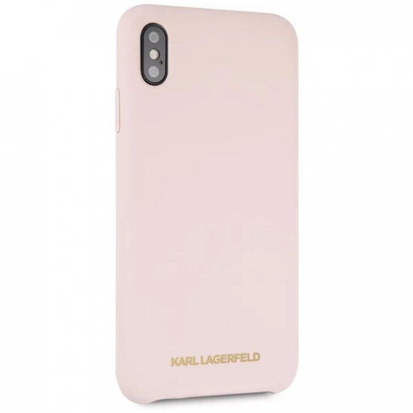 Чехол CG Mobile Karl Lagerfeld Silicone collection Gold logo Hard для iPhone XS Max, цвет Светло-розовый (KLHCI65SLLPG)