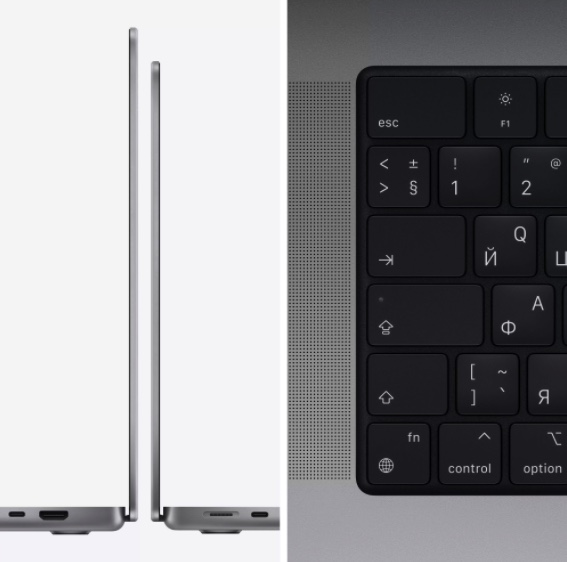 Apple MacBook Pro 14" (M1 Pro, 2021) 16 ГБ, 512 ГБ SSD, «серый космос» (MKGP3)