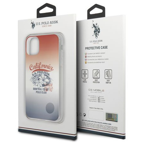 Чехол CG Mobile U.S. Polo Assn. PC/TPU Gradient California Hard для iPhone 11 Pro, цвет Синий/Красный (USHCN58PCCHRB)