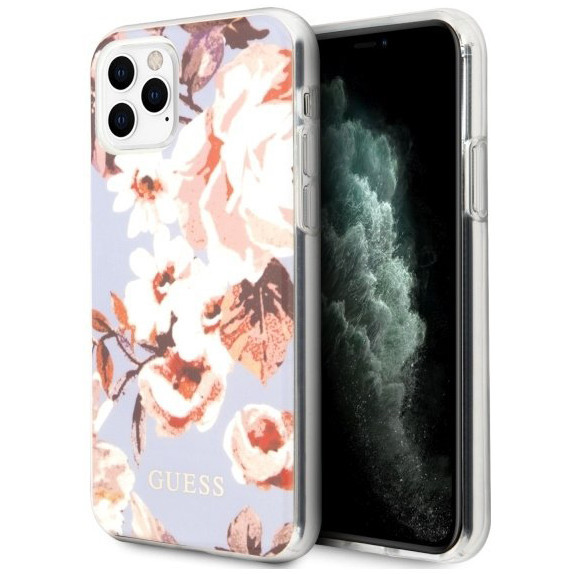 Чехол CG Mobile Guess Flower TPU/PC Hard Shiny N.2 для iPhone 11 Pro, цвет Сиреневый (GUHCN58IMLFL02)