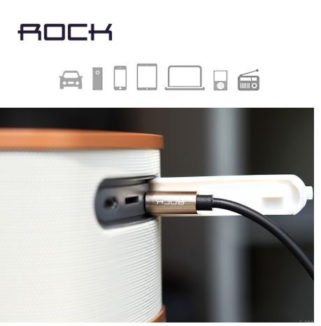 Кабель AUX 3.5mm Rock Audio Cable 1000 mm tarnish